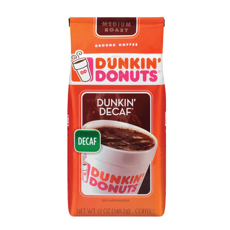 Dunkin Donuts Ground Coffee, Medium Roast, Decaf, 12 Oz Per Bag (Min Order Qty 4) MPN:8133400048