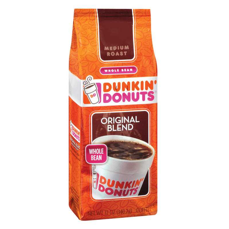 Dunkin Donuts Original Blend Whole Bean Coffee, Medium Roast, 12 Oz Per Bag MPN:8133400051