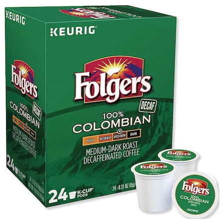Coffee, Lively Colombian Decaf, Pod, Decaffeinated, Ground, 7.44 oz, 24 PK MPN:0570