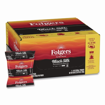 Coffee, Black Silk, Filter Pack, Caffeinated, Ground, 4.8 lb, 40 PK MPN:2550000016