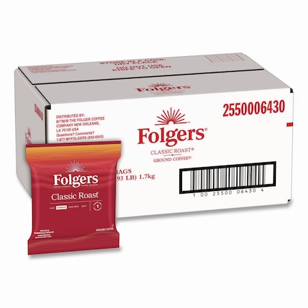 Coffee, Ground, Caffeinated, Classic Roast, Medium, Fraction Pack, 1.5 oz, 42 PK MPN:2550006430