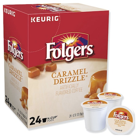 Coffee, Caramel Drizzle, Pod, Caffeinated, Ground, 7.44 oz, 24 PK MPN:6680