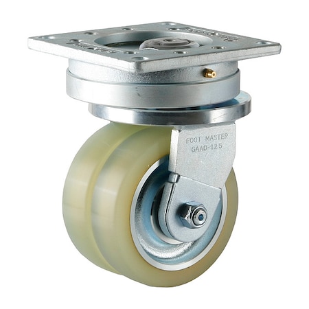 Plate Caster, Swivel, Polyurethane, 190mm H MPN:GAAD-125ASF-HUD