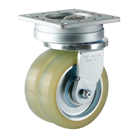 Plate Caster, Swivel, Polyurethane, 215mm H MPN:GAAD-150ASF-HUD