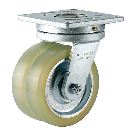 Plate Caster, Swivel, Polyurethane, 200mm H MPN:GAGD-150ASF-HUD