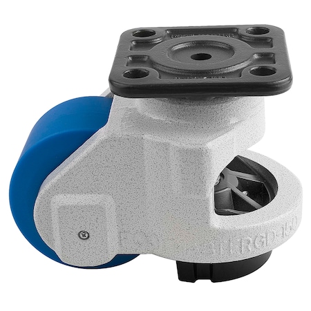 Leveling Caster, 90 mm MC Nylon Wheel-Bearing, 100x100 mm Plate, Swivel, 1500 kg Cap, Al Pad, Ivory MPN:GD-150-F-MCD