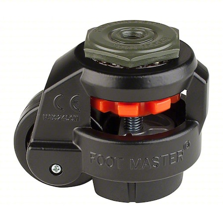 Leveling Caster, Alum, Swivel, M12 MPN:GD-60S-BLK-1/2