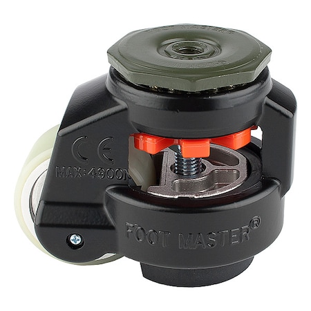 Leveling Caster, Alum, Swivel, M12 MPN:GD-80S-BLK1/2UW