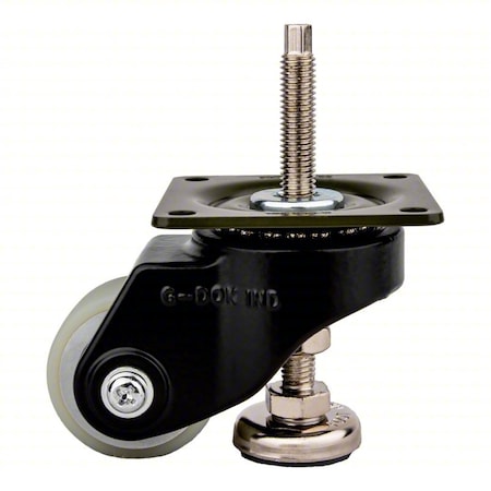 Plate Caster, Polyurethane, 73mm H MPN:GDH-50A-SF-BLKUW