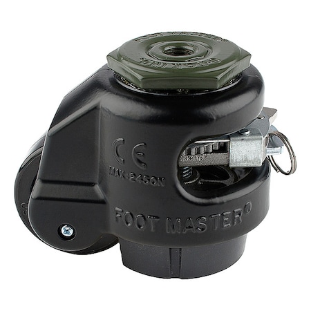 Leveling Caster, Alum, Swivel, 1/2