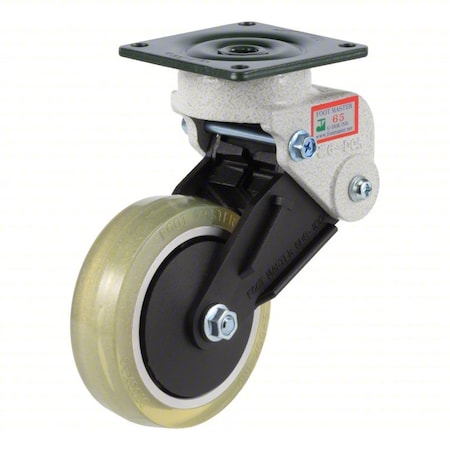 Plate Caster, Swivel, Polyurethane, 160mm H MPN:GDS-100A-65SF