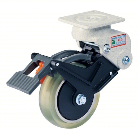 Plate Caster, Rigid, Polyurethane, 160mm H MPN:GDS-100B-65RF