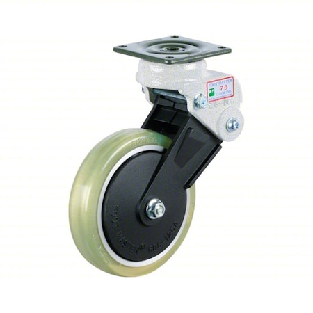 Plate Caster, Swivel, Polyurethane, 200mm H MPN:GDS-130A-65SF