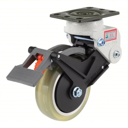 Plate Caster, Swivel, Polyurethane, 230mm H MPN:GDS-150B-SF-PUS