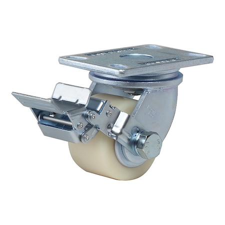 Plate Caster, Swivel, Polyurethane, 145mm H MPN:GF-100B-SF-MCD