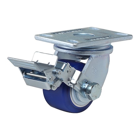 Plate Caster, Swivel, Polyurethane, 145mm H MPN:GF-100B-SF-MUD