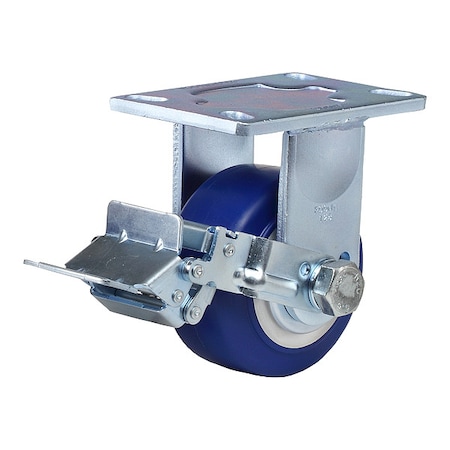Plate Caster, Rigid, Polyurethane, 167mm H MPN:GF-125B-RF-MUD