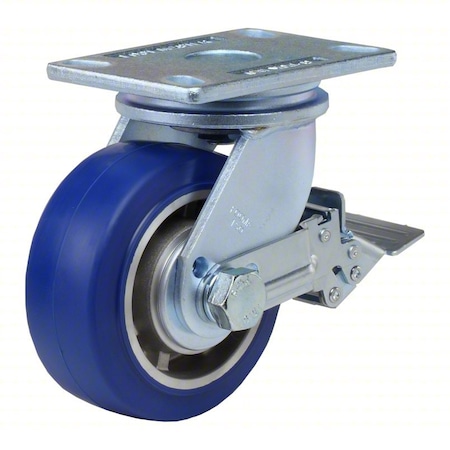 Plate Caster, Swivel, Polyurethane, 190mm H MPN:GF-150BSFMUDFRN