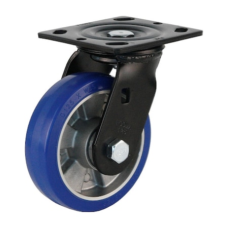 Plate Caster, Swivel, Polyurethane, 160mm H MPN:PME-125-ASF-MUD