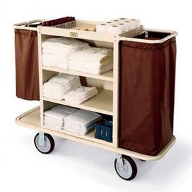 Forbes Steel Housekeeping Cart Beige - 2104-BE 2104-BE