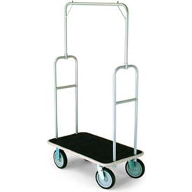 Forbes Standard Bellman Cart 2434-BK-GY Silver Powder Epoxy Black Carpet Gray Bumper 8