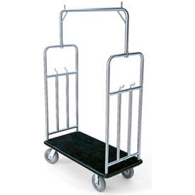 Forbes Standard Bellman Cart 2499-BK-BK Stainless Black Carpet Black Bumper 8