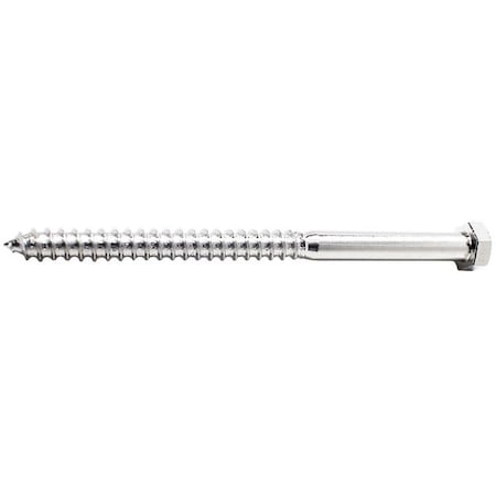 Lag Screw, 3/8 in, 3 in, 18-8 Stainless Steel, NL-19(SM) Hex External Hex Drive, 10 PK MPN:FBLB383P10