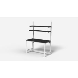 Formaspace BenchMarx™ Lab Workbench with 2 Shelves Phenolic Top 60