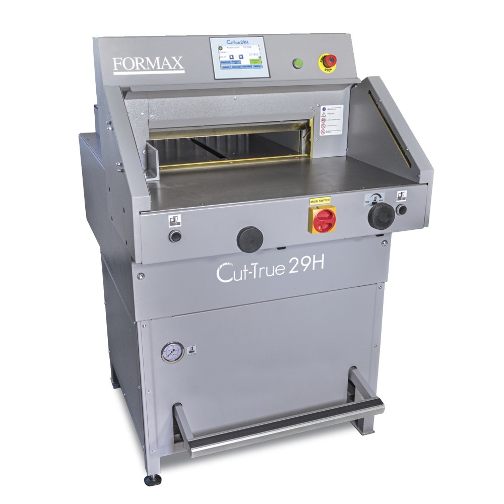 Formax Cut-True 29H Hydraulic Automatic Guillotine Paper Cutter With LED Laser Line, 20-1/2in, Gray MPN:CUT-TRUE 29H