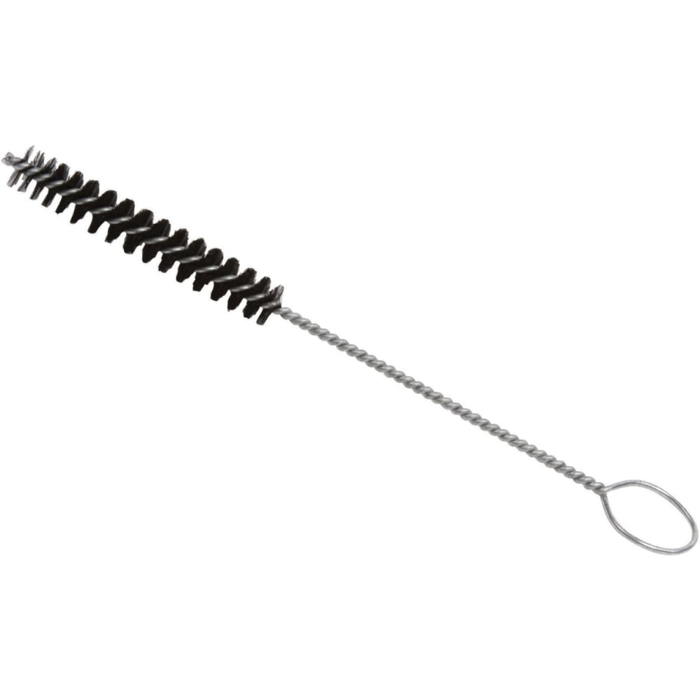 Forney Tubular Wire Brushes, 8inL, Silver/Black, Pack Of 12 Brushes MPN:70485