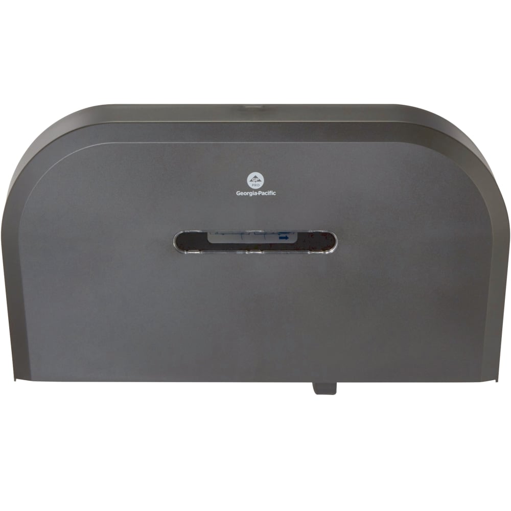 Georgia-Pacific Jumbo Jr Side-by-Side High-Capacity Toilet Paper Dispenser, 59210, 22.1in x 4.8in x 12.1in, Black, 1 Dispenser MPN:59210
