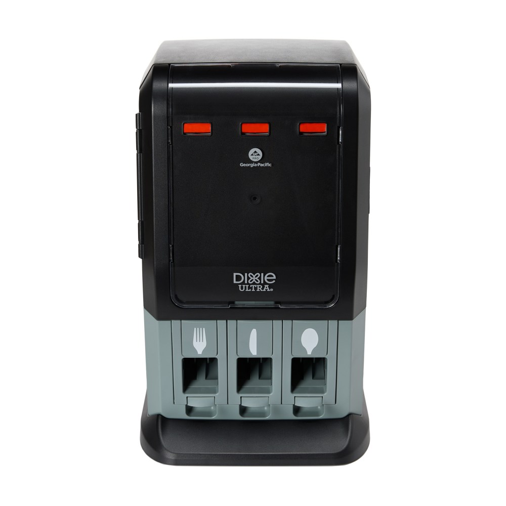 Dixie Ultra SmartStock TriTower Dispenser, 17-9/16inH x 10-1/2inW x 11-7/16inD, Black MPN:DUSSTDSP3MINI