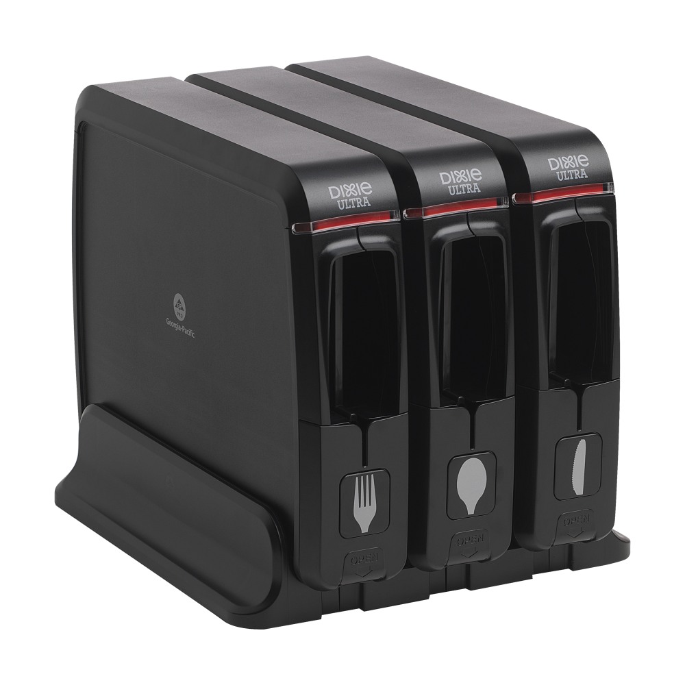 Dixie Ultra SmartStock Series-W Wrapped Cutlery System Dispensers, Black, Pack Of 3 Dispensers MPN:SSW3D85