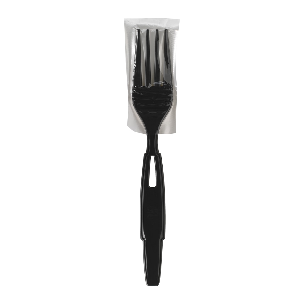 Dixie Ultra SmartStock Series-W Polypropylene Plastic Wrapped Cutlery, Forks, Black, 40 Perk Pack, Case Of 24 Packs MPN:SSWPF5