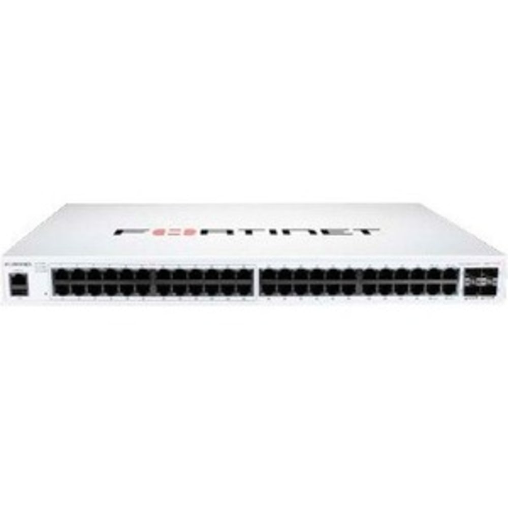 Fortinet FortiSwitch 100 FS-148F-POE Ethernet Switch - 48 Ports - Manageable - Gigabit Ethernet, 10 Gigabit Ethernet - FS148FPOE MPN:FS-148F-POE