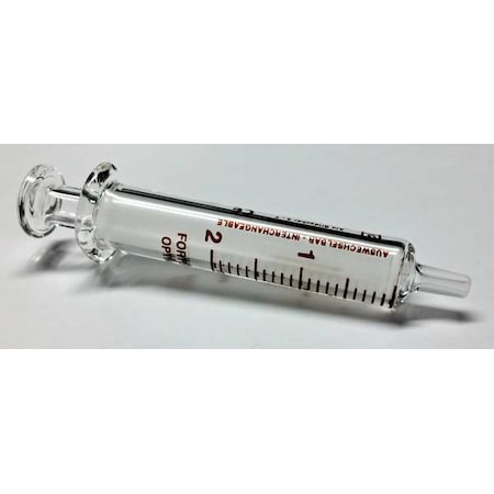 Reusable Glass Syringe, Glass Luer, 2 mL MPN:7.102-27