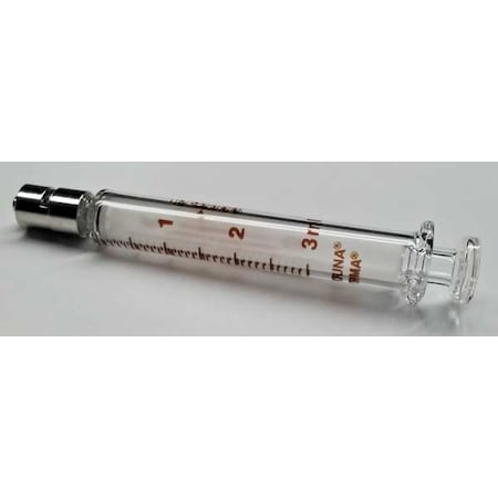 Glass Syringe, Metal Luer Lock, 3 mL MPN:7.140-29