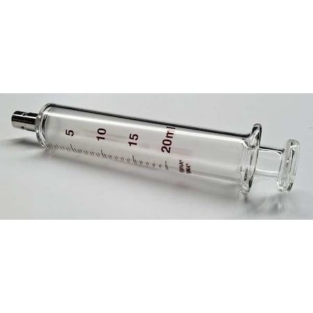 Glass Syringe, Metal Luer Lock, 20 mL MPN:7.140-41