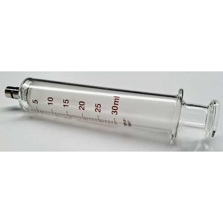 Glass Syringe, Metal Luer Lock, 30 mL MPN:7.140-44
