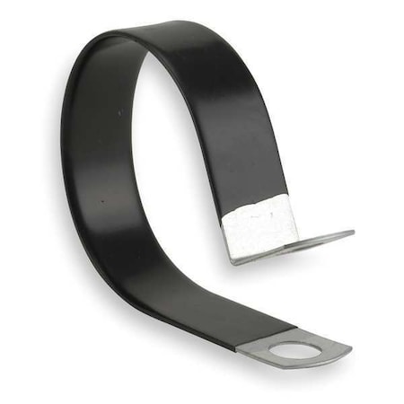 Loop Clamp, LVZ Series, Galvanized Steel, 1-1/4 in Max Outer Dia, BlackPVC Cushion MPN:LVZ-20