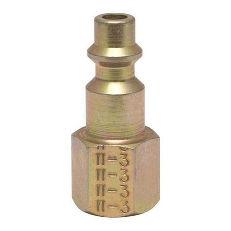 Industrial Plug, 1/4 in FPT, Brass MPN:11-3B