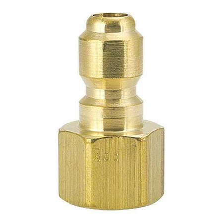 Quick Connect Plug, Straight-Thru, Brass, 1/8 in FNPT MPN:12FPB