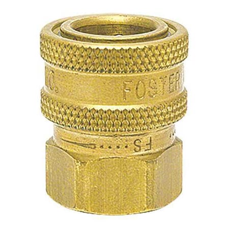 Straight-Thru Quick Connect Socket, 1/8 in FPT, Brass MPN:12FS