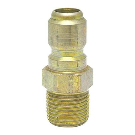 Straight-Through Quick Connect Plug, Brass, 1/8 in MNPT MPN:12MPB