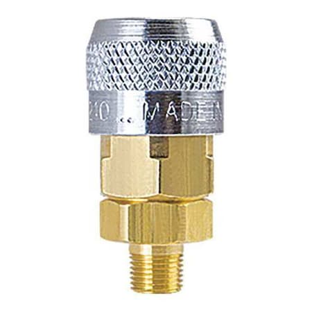 Safety Vent Socket, 210 Series, ARO, 1/4 in MNPT, Brass/Steel MPN:210-3103