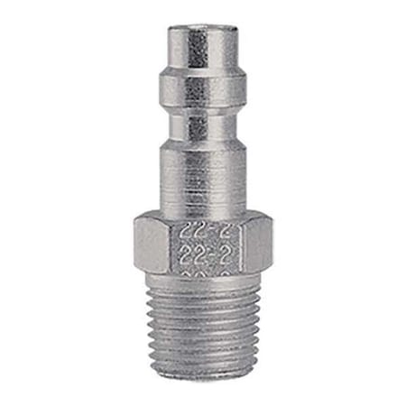 Plug, 1/8 in x 1/8 in MPT, 2 Series, Steel MPN:22-2