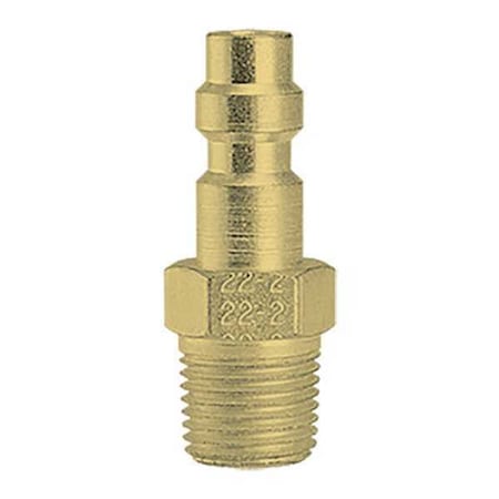 Plug, 1/8 in x 1/8 in MPT, 2 Series, Brass MPN:22-2B