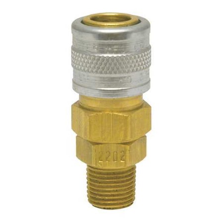 Manual Socket Sleeve Coupling, 1/8 in x 1/8 in MPT, 2 Series, Brass/Steel MPN:2202