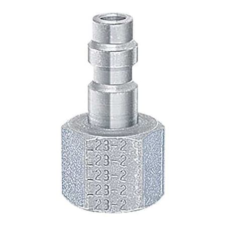 Industrial Plug Sleeve Coupler, 1/8 in x 1/8 in FPT, 2 Series, Steel MPN:23-2