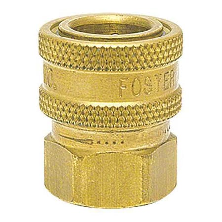 Straight-Thru Socket, 1/4 in FPT, Brass MPN:25FS